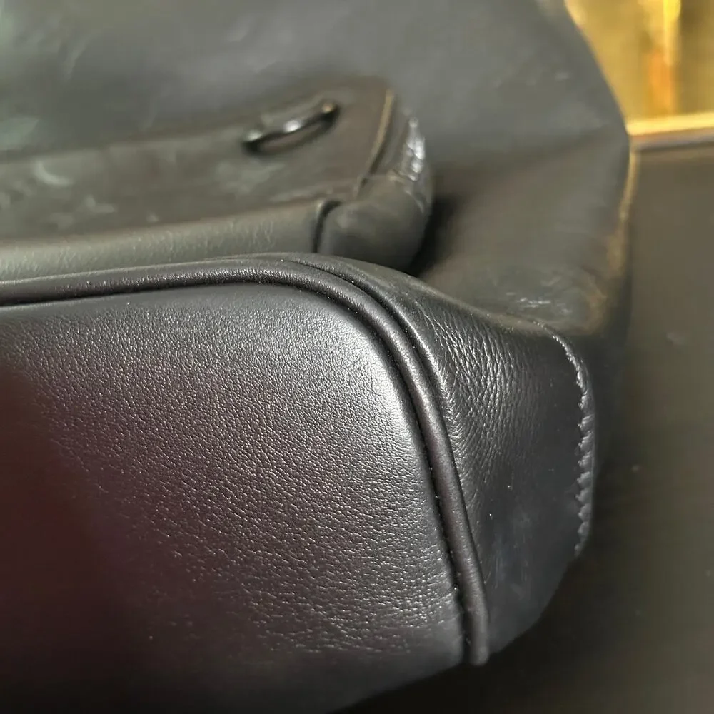 LOUIS VUITTON Racer Slingbag Backpack Monogram Shadow Leather Black